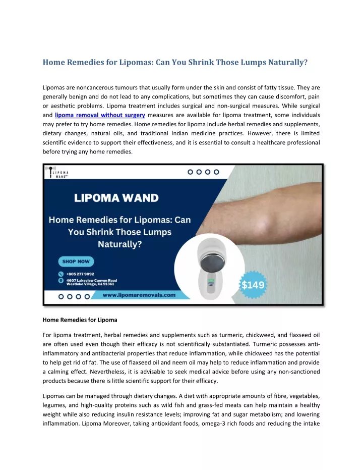 home remedies for lipomas can you shrink those