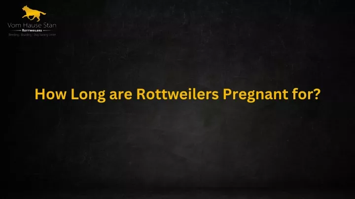 how long are rottweilers pregnant for