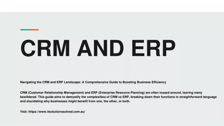 crm and erp