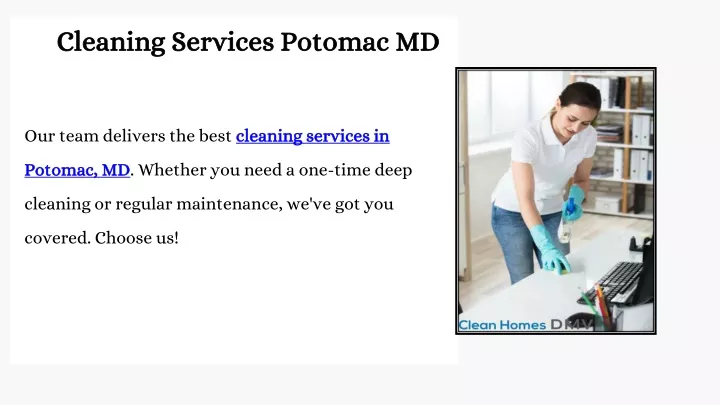 cleaning services potomac md