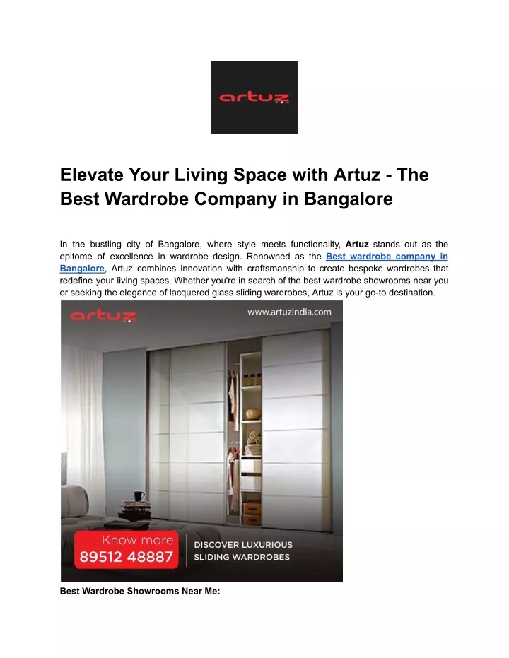 elevate your living space with artuz the best