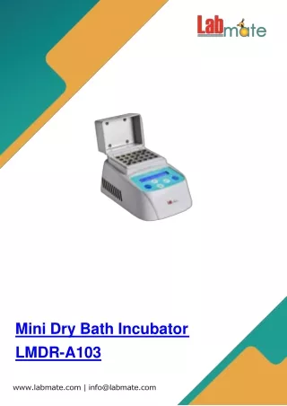 mini dry bath incubator lmdr a103