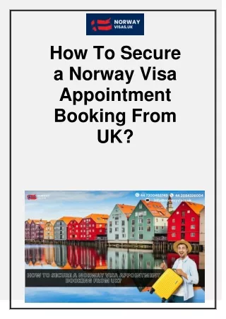 How To Secure a Norway Visa Appointment Booking From UK?