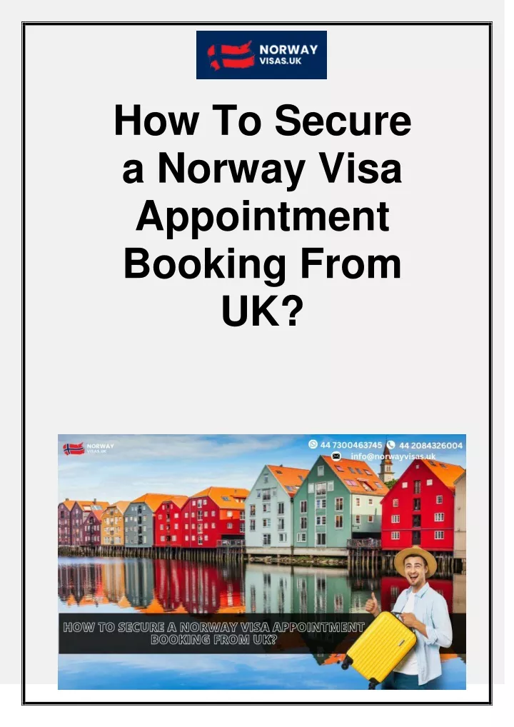 how to secure a norway visa appointment booking