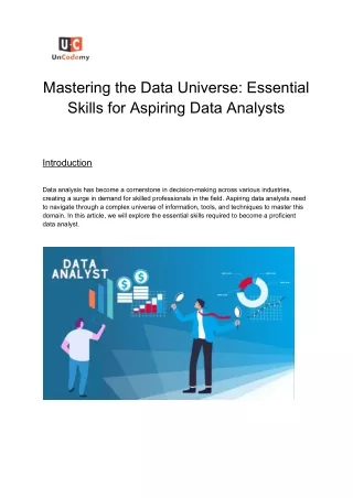 Mastering the Data Universe: Essential Skills for Aspiring Data Analysts