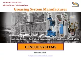 Exploring the Best Greasing System Manufacturers Worldwide
