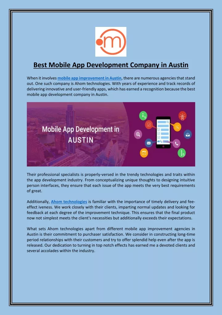 best mobile app development company in austin