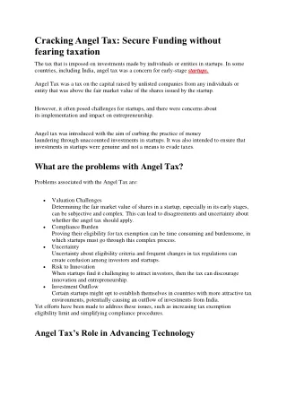 cracking angel tax secure funding without fearing
