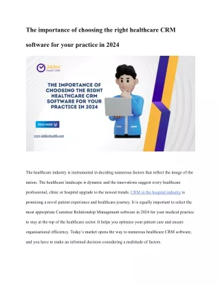 the importance of choosing the right healthcare