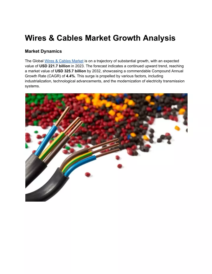 wires cables market growth analysis