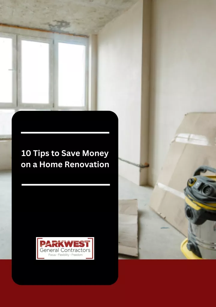 10 tips to save money on a home renovation