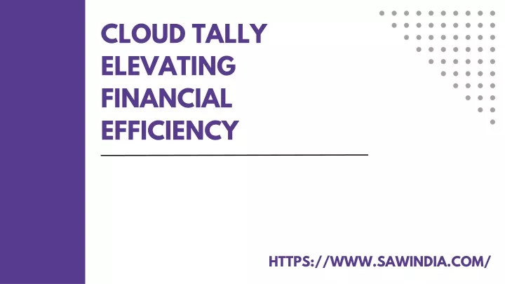 cloud tally elevating financial efficiency
