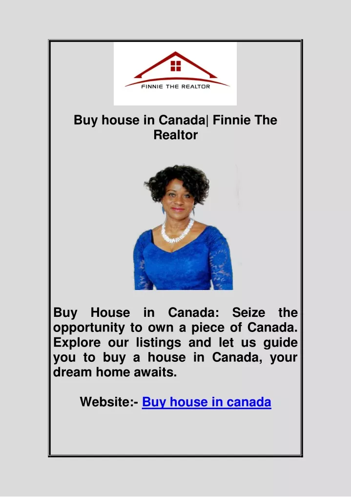 buy house in canada finnie the realtor