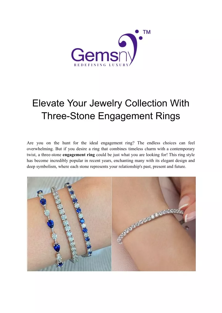 elevate your jewelry collection with three stone