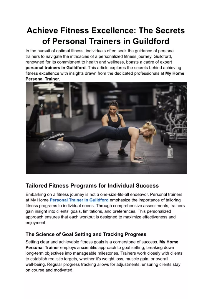 achieve fitness excellence the secrets