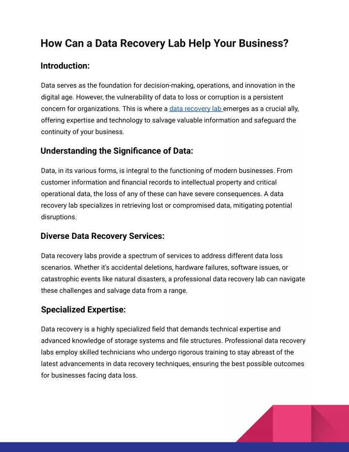 how can a data recovery lab help your business