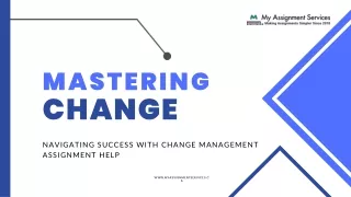 Mastering Change Navigating Success with Change Management Assignment Help