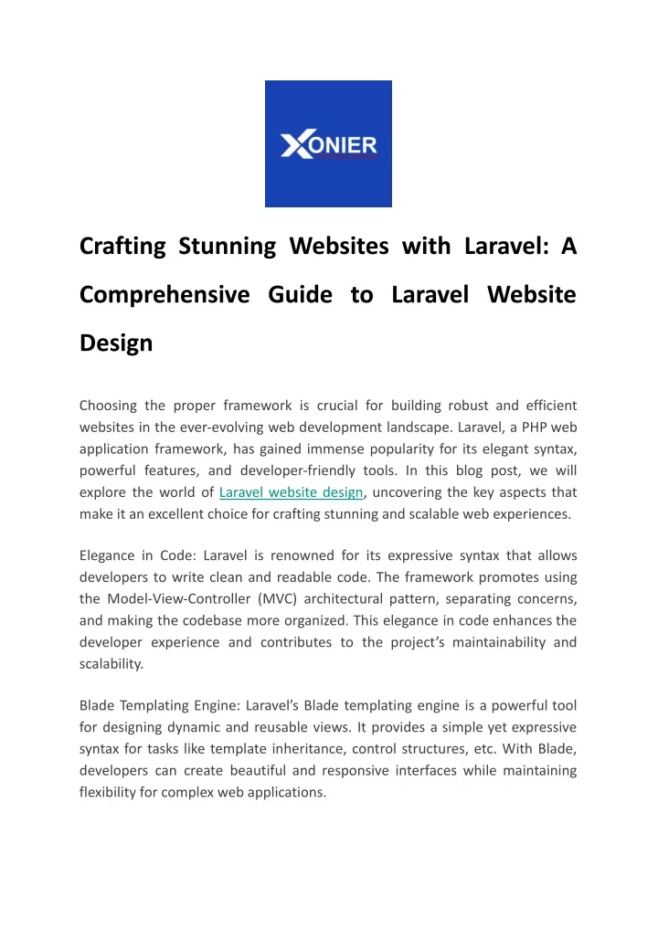 crafting stunning websites with laravel a