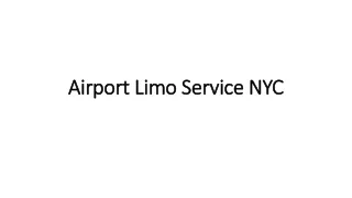 Airport Limo Service NYC