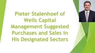 Pieter Stalenhoef of Wells Capital Management Suggested Purchases and Sales in His Designated Sectors