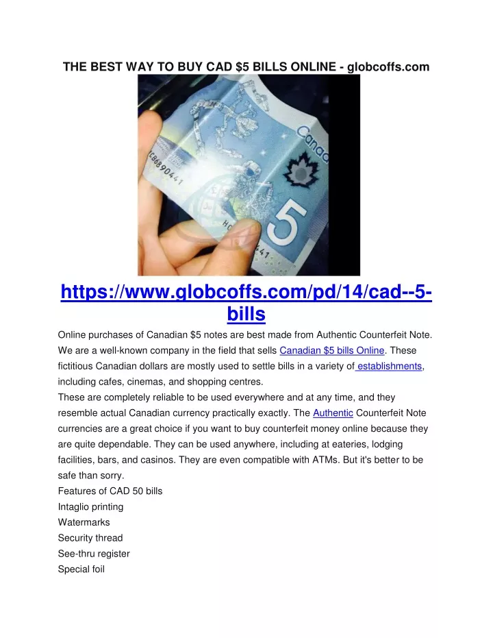 the best way to buy cad 5 bills online globcoffs