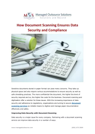 How Document Scanning Ensures Data Security and Compliance