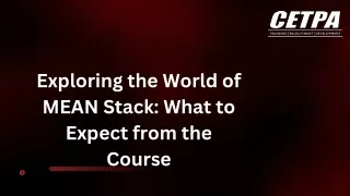 exploring the world of mean stack what to expect