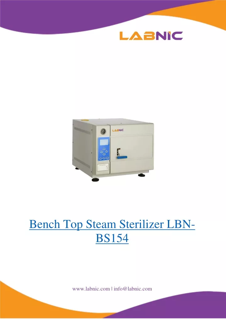 bench top steam sterilizer lbn bs154