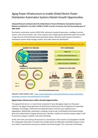 aging power infrastructure to enable global