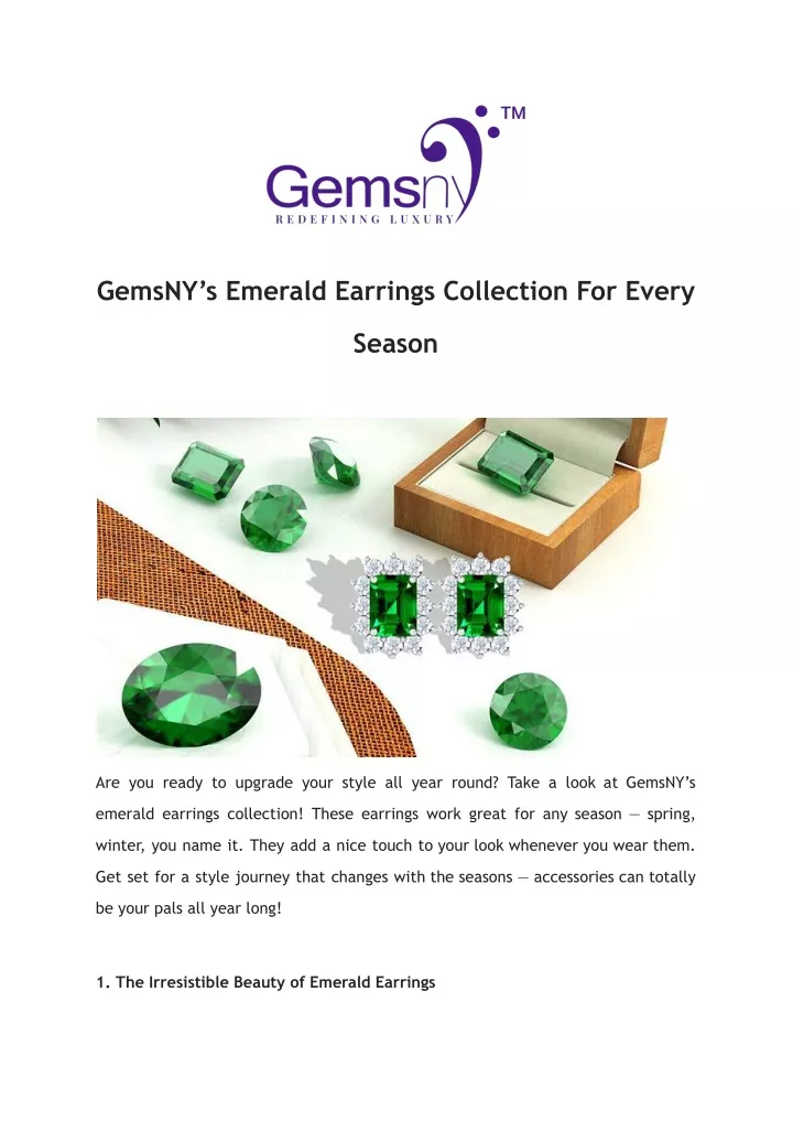 gemsny s emerald earrings collection for every
