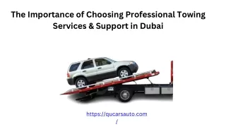 The Importance of Choosing Professional Towing Services & Support in Dubai