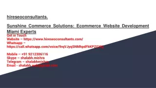 hireseoconsultants. Sunshine Commerce Solutions_ Ecommerce Website Development Miami Experts