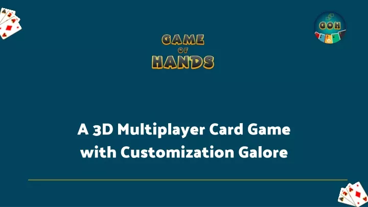 a 3d multiplayer card game with customization