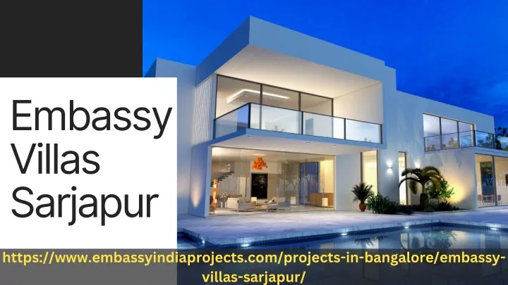 embassy villas sarjapur