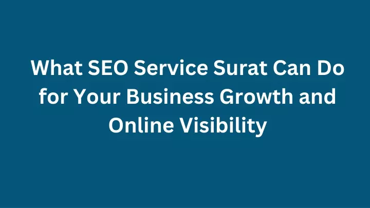 what seo service surat can do for your business