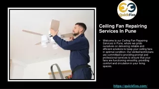 Ceiling Fan Repairing Services In Pune