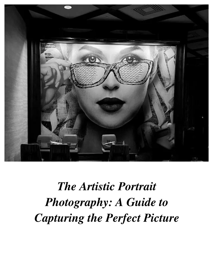 the artistic portrait photography a guide