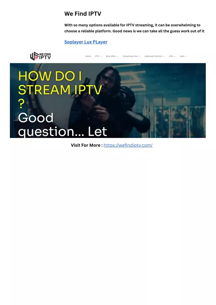 we find iptv