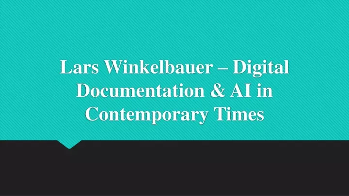 lars winkelbauer digital documentation ai in contemporary times