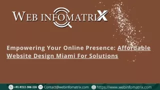 Empowering Your Online Presence Affordable Website Design Miami For Solutions