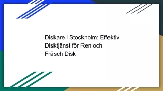 Diskare i Stockholm: Effektiv Disktjänst för Ren och Fräsch Disk
