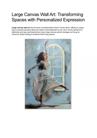 large canvas wall art transforming spaces with