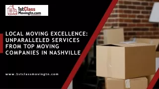 Your Trusted Local Moving Companies in Nashville