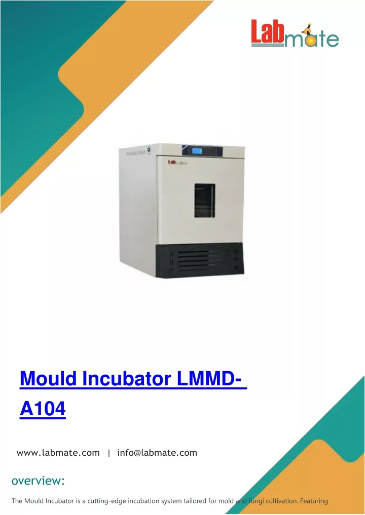 mould incubator lmmd a104
