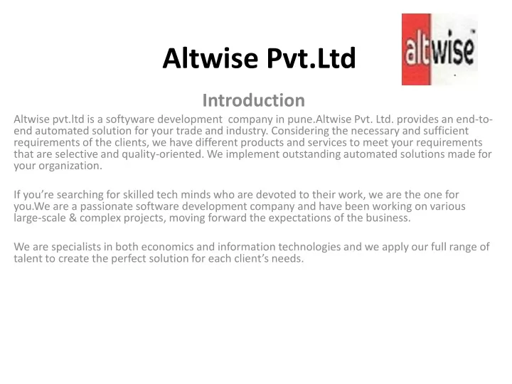 altwise pvt ltd