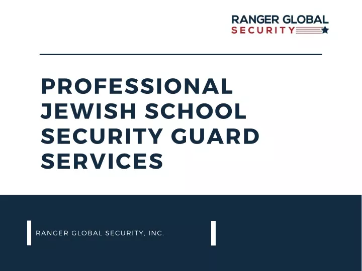 professional jewish school security guard services