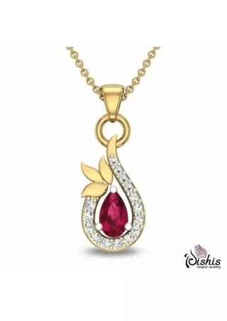 Aditi 18kt Gold & Diamond Pendant by Dishis Designer Jewellery