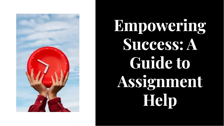 empowering success a guide to assignment help help