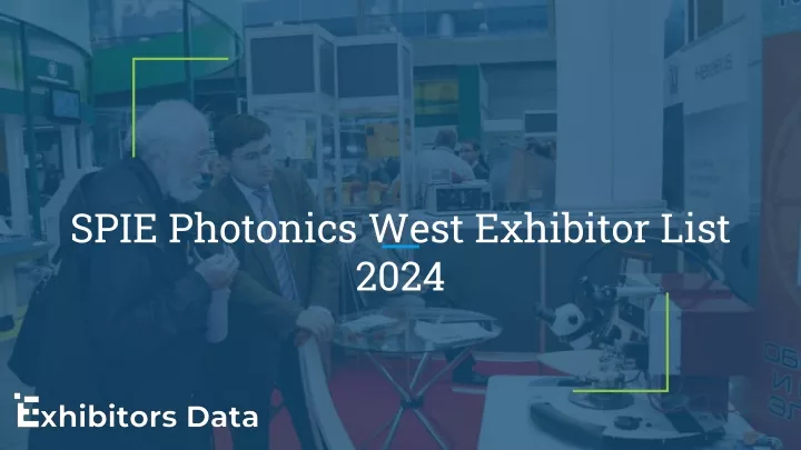 spie photonics west exhibitor list 2024