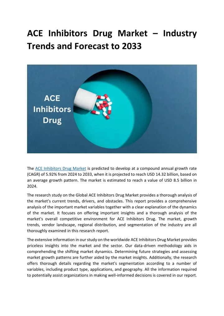 ace inhibitors drug market industry trends